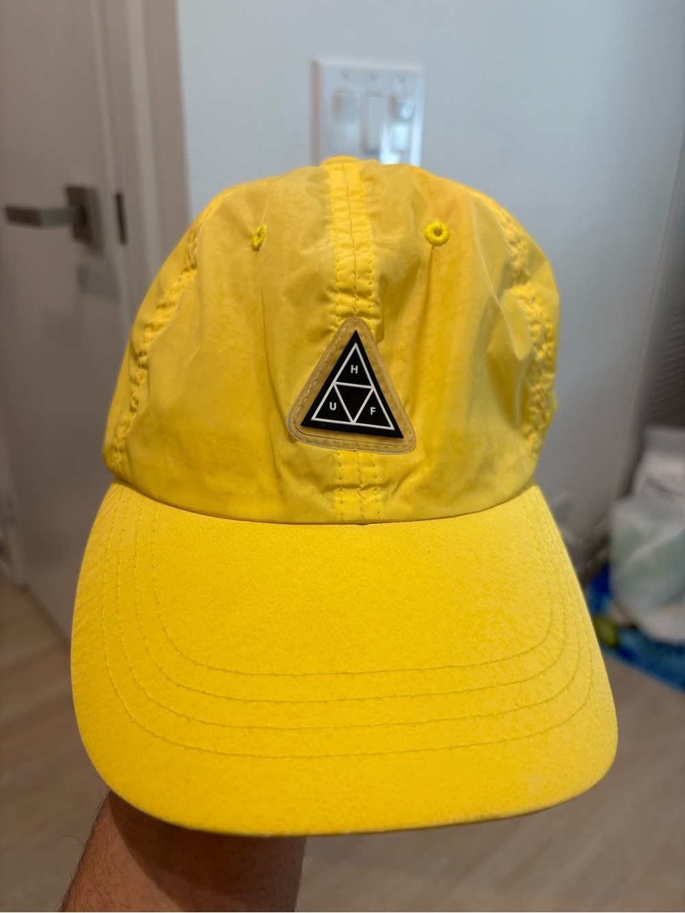 HUF Yellow Worldwide Logo Strapback Cap